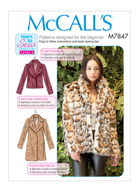 McCall's M7847 | Misses' Coats | Front of Envelope