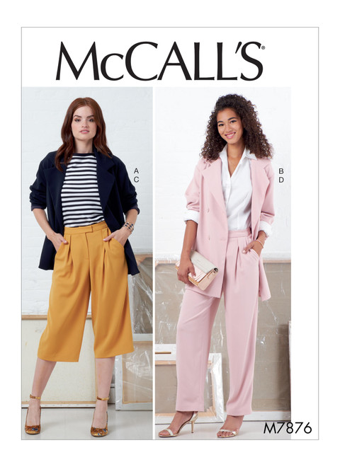 McCall's M7876 (Digital) | Misses' Jackets and Pants | Front of Envelope