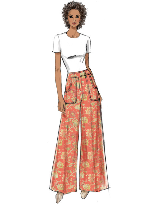 Vogue Pattern 7912 Very Easy Vogue Cargo pants in three views for misses  size 8 10 12 | Sewing Pattern Heaven | Vogue sewing patterns, Summer pants  pattern, Casual wide leg pants