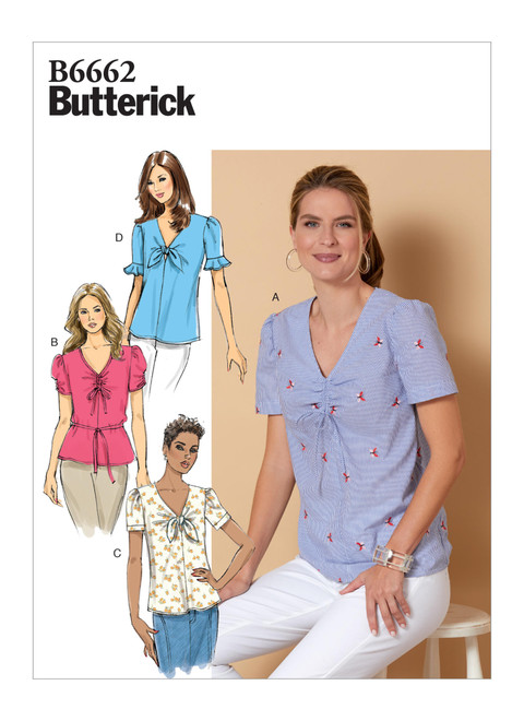 Butterick B6662 | Misses' Top and Tie | Front of Envelope