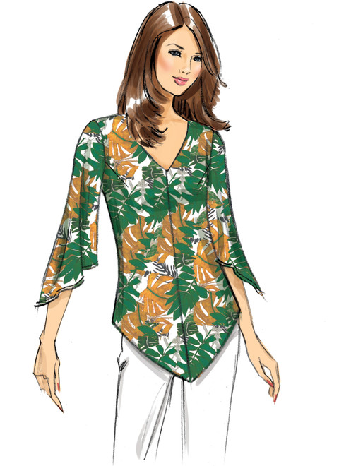 3 Tops with  McCook/英Treasure Isle B6663 (PDF) | Misses' Top | Butterick Patterns