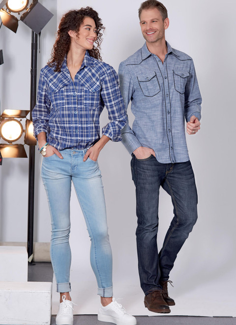 McCall's M7980 (Digital) | Misses' and Men's Shirts