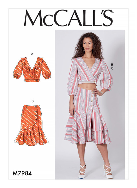M7984 (PDF) | Misses' Tops and Skirts | McCall's Patterns