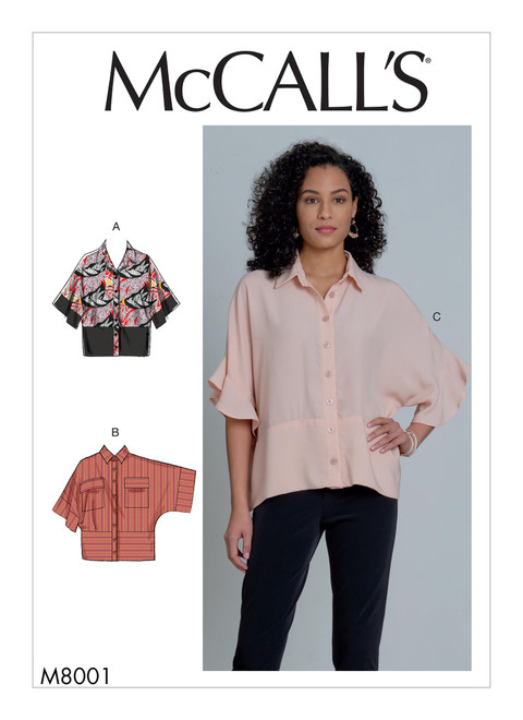 McCall's M8001 (Digital) | Misses' Tops | Front of Envelope