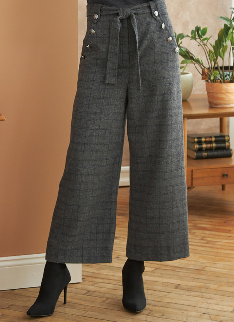 Butterick B6715 | Misses'/Misses' Petite Pants, Sash & Belt