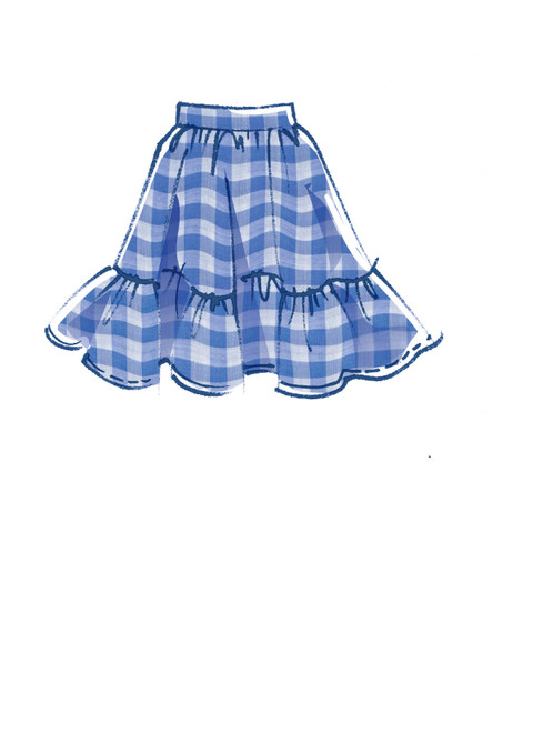 McCall's M8066 (Digital) | #PosieMcCalls - Misses' Pull-On Gathered Skirts with Tier and Length Variations