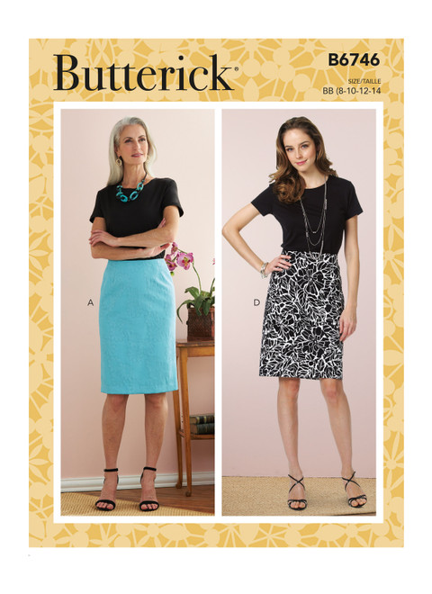 Butterick B6746 | Misses' Straight Skirts and Belt | Front of Envelope