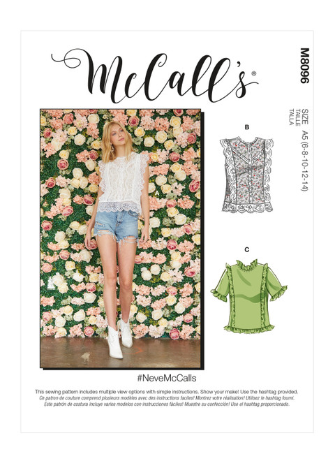 McCall's M8096 (Digital) | Misses' Tops | Front of Envelope