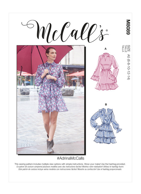 McCall's M8089 (Digital) | Misses' Dresses | Front of Envelope