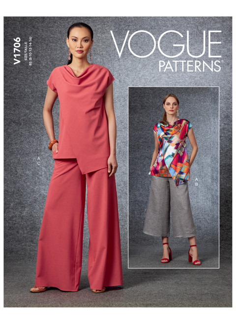 Vogue Patterns V1706 | Misses' Top & Pants | Front of Envelope