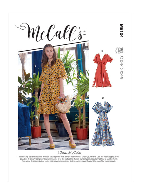 McCall's M8104 (Digital) | Misses' Dresses | Front of Envelope