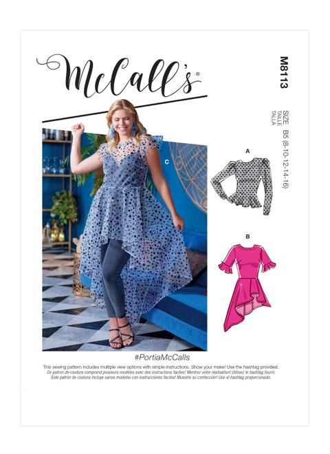 McCall's M8113 | Misses' & Women's Tops With Cup Sizes | Front of Envelope