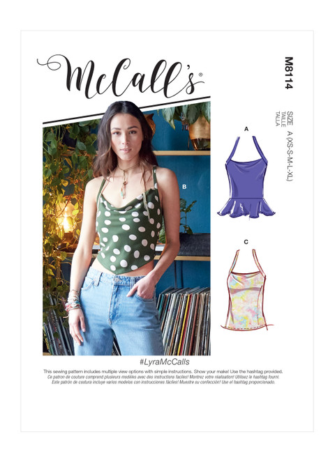 McCall's M8114 | Misses' Tops | Front of Envelope