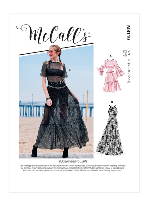 McCall's M8110 (Digital) | Misses' Dresses | Front of Envelope