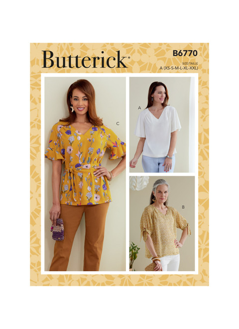 Butterick B6770 (Digital) | Misses' Top & Sash | Front of Envelope