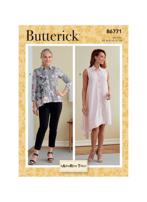 B6771 (PDF) | Misses' Shirt & Shirtdress | Butterick Patterns