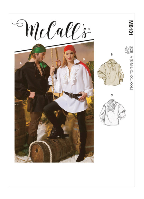 McCall's M8131 | Unisex Shirts | Front of Envelope