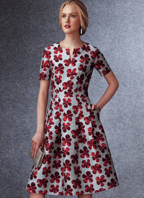 Vogue Patterns V1737 | Misses' Fit-And-Flare Dresses with Waistband and Pockets