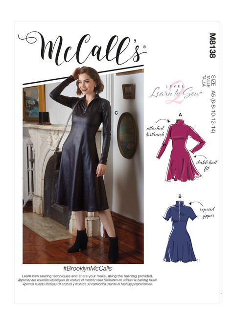 McCall's M8138 (Digital) | Misses' Dresses | Front of Envelope