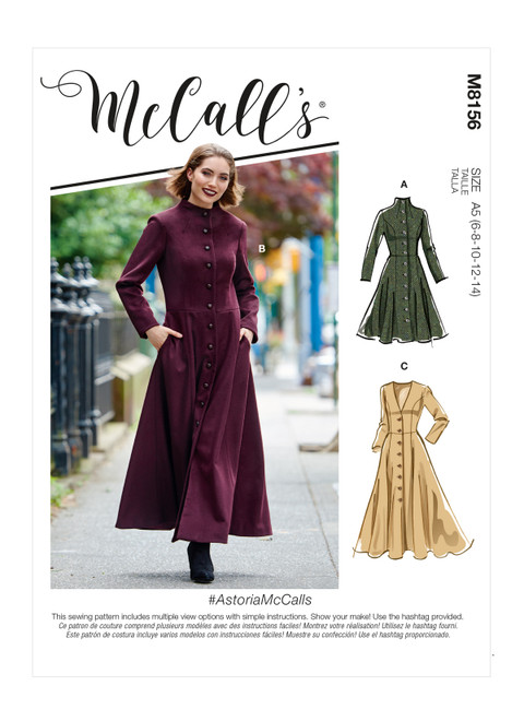 M8156 (PDF) | Misses' Coats | McCall's Patterns