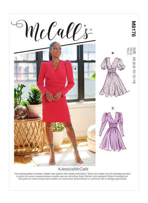 M8176 (PDF) | Misses' Dresses | McCall's Patterns