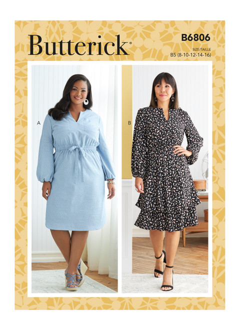 Butterick B6806 (Digital) | Misses' & Women's Dress | Front of Envelope