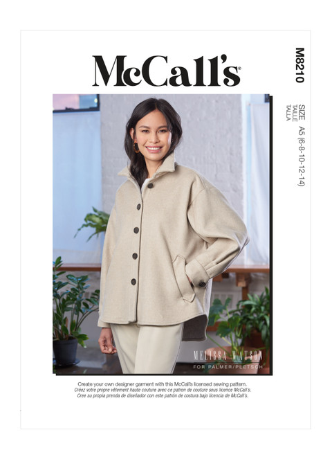 M8210 (PDF) | Misses' Jacket | McCall's Patterns