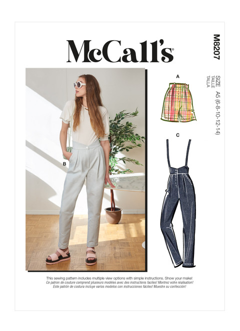 McCall's M8207 (Digital) | Misses' Pants | Front of Envelope