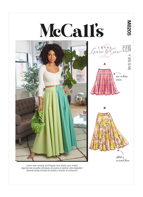 McCall's M8205 | Misses' Skirts | Front of Envelope