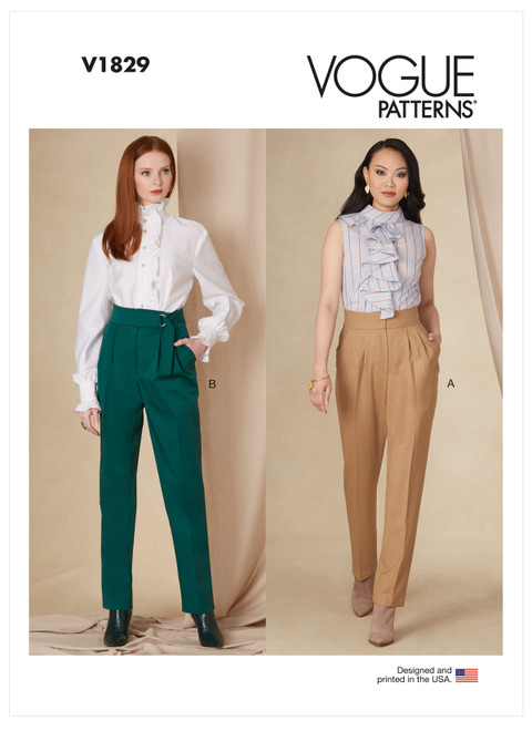 Vogue Patterns V1829 | Misses' and Misses' Petite Pants | Front of Envelope