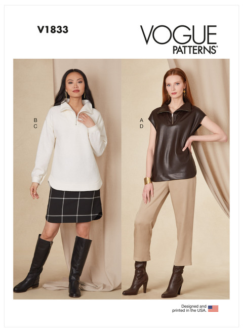 Vogue Patterns V1833 | Misses' Top, Skirt and Pants | Front of Envelope