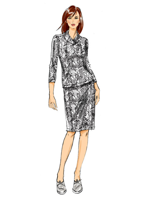 Butterick B6858 | Misses' Knit Dress, Tops, Skirt and Pants