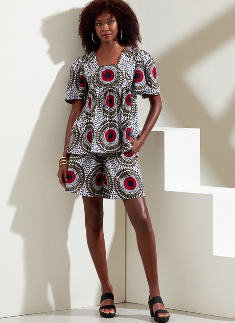 V1871 | Misses' Tops, Shorts and Skirt | Vogue Patterns