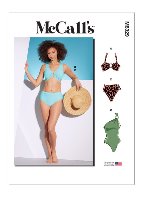 McCall's M8329 | Misses' Swimsuits | Front of Envelope