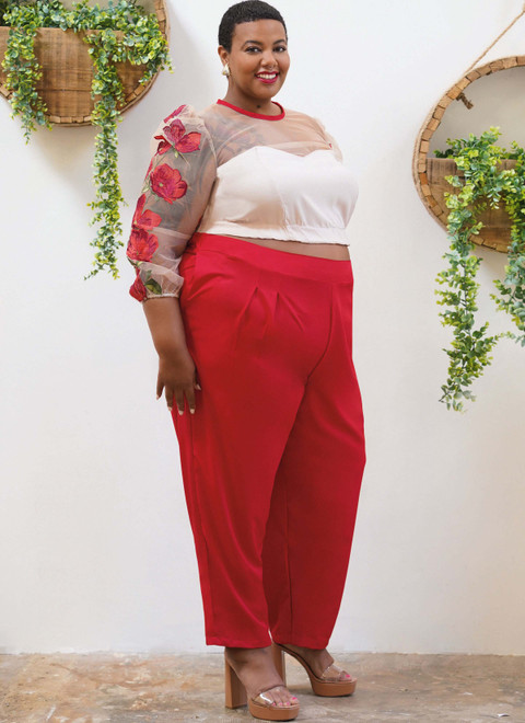 Red Zebra Print Wide Leg Crop Trousers | New Look