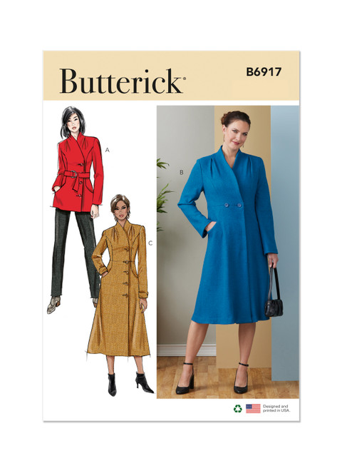 Butterick B6917 | Misses' Coat | Front of Envelope