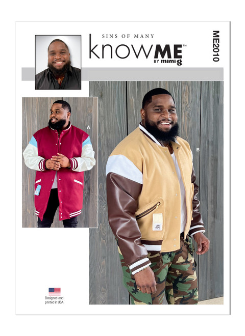 Know Me ME2010 (Digital) | Men's Varsity Bomber Jacket In Two Lengths by Sins of Many