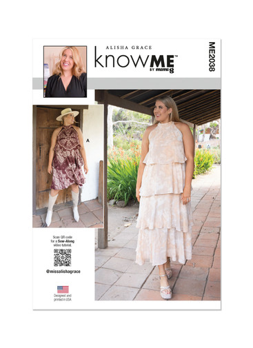 ME2038 (PDF) | Misses' Dress In Two Lengths | Know Me