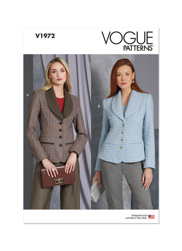 あ*様 Slight Vogue-Asym.Tailored Panel Jac Vogue Pattern V1853 Men's Coat - Sewdirect