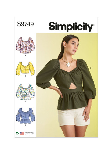 トップス 00s 45rpm Cotton Cut and sew. ST Side Tie Top - PDF Sewing Pattern, Print at Home