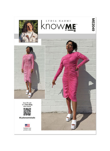 ME2049 (PDF) | Misses' Front or Back Reversible Knit Dress by