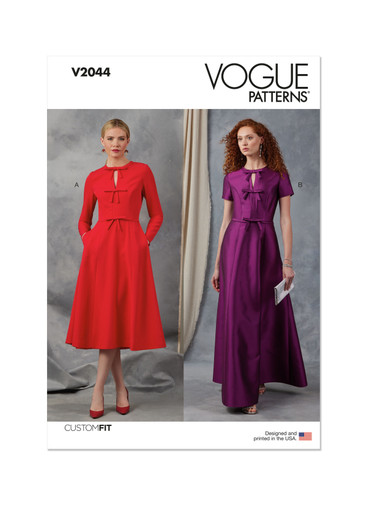 My Favorite Patterns for Dressing　アンティーク V2044 (PDF) | Vogue Patterns Misses' Dress with Sleeve and Length