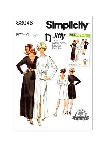 knee length dresses for ladies 70s Empire Waist Maxi Dress w/ Pockets Sundress Sun Dresses Petite Sewing  Pattern Simplicity 9046 B31