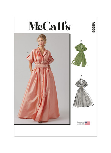 M8556 (PDF)| McCall's Sewing Pattern Misses' Shirtdress in Three