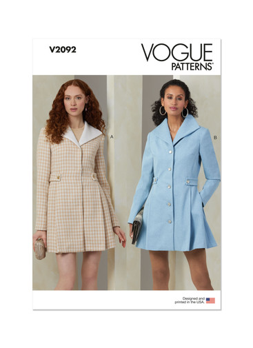 V2092 (PDF) | Vogue Patterns Misses' Coats | Vogue Patterns
