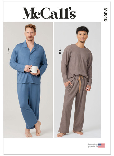 willie’s PJ AX SP M8616 | McCall's Sewing Pattern Men's Knit Pajamas | McCall's