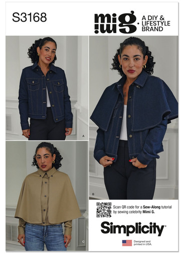 S3168 | Simplicity Sewing Pattern Misses' Jacket with Detachable