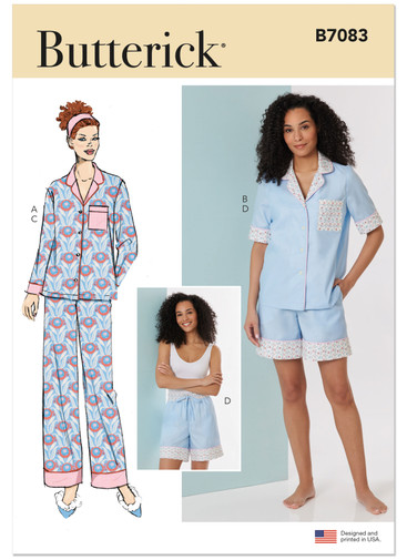B7083 | Butterick Sewing Pattern Misses' Pajamas | Butterick