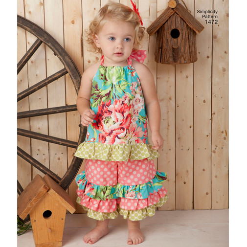 Simplicity S1472 | Simplicity Sewing Pattern Toddlers' Sportswear with Matching 18" Doll Dress