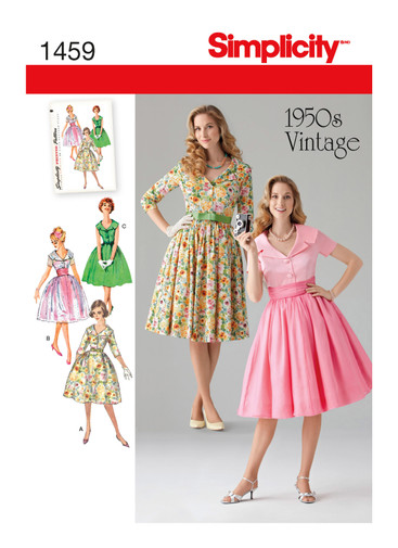S1459 Simplicity Sewing Pattern Misses' Miss Petite 1950s